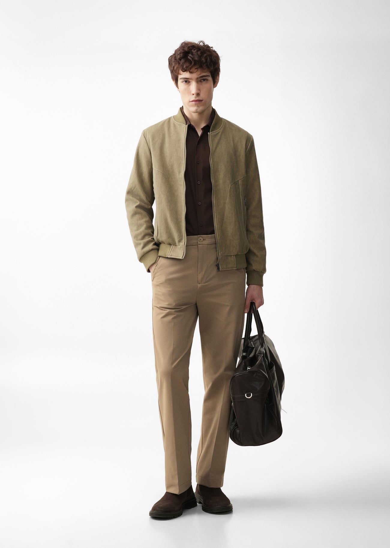 Tan Regular Fit Trouser