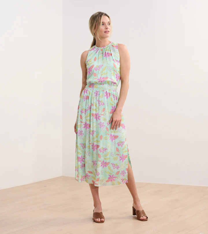 Mia Column Dress - Distressed Floral