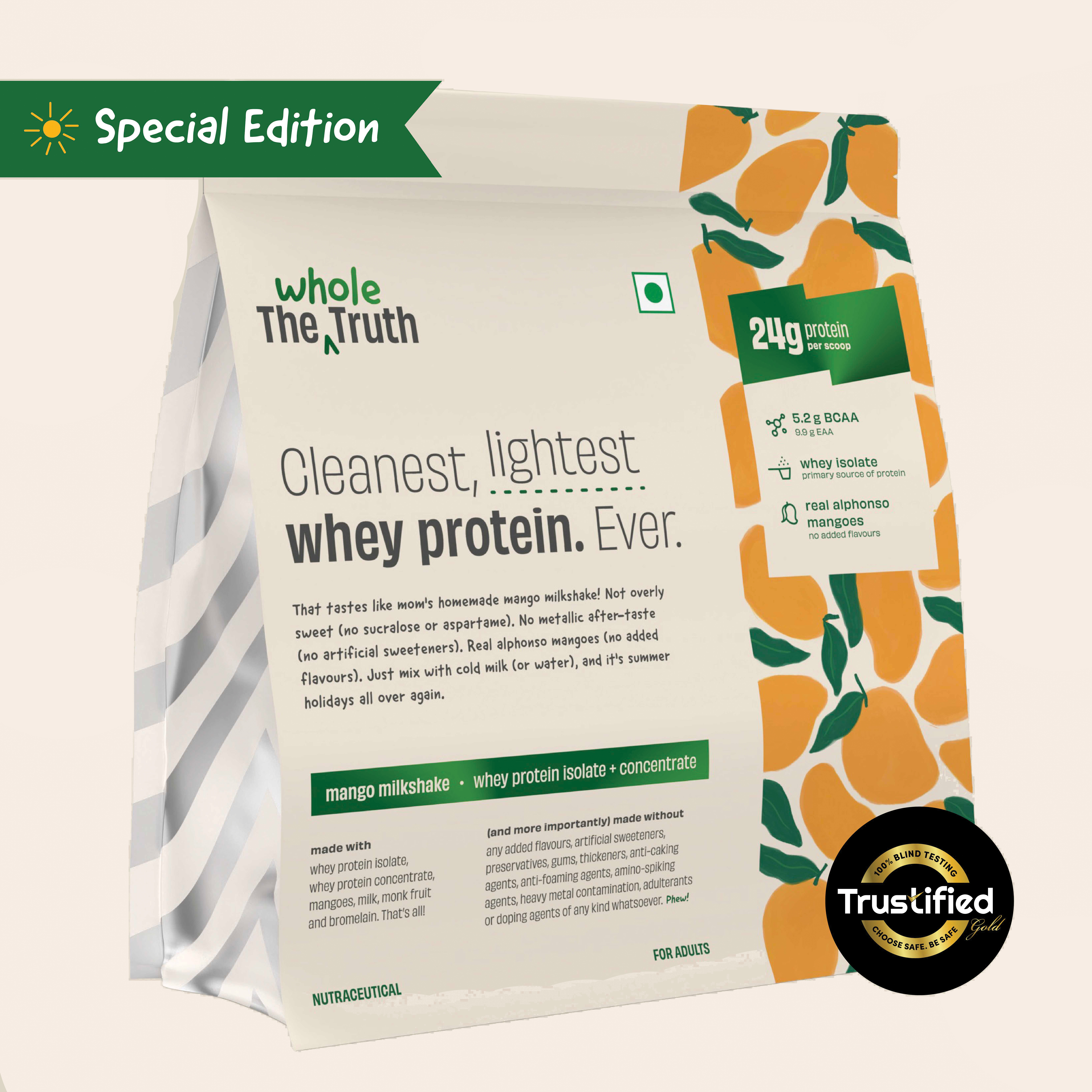 Mango Milkshake 24g Protein Powder - Pack of 1 KG 