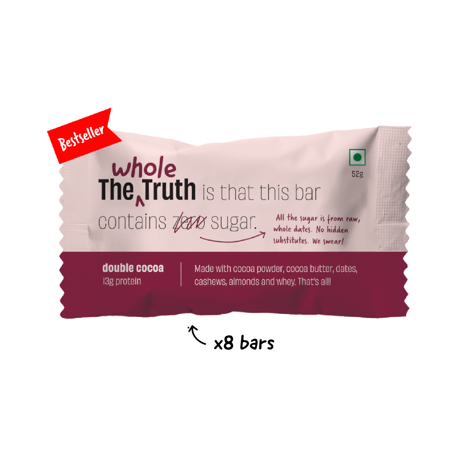 Double Cocoa Protein Bars - Box of 8  