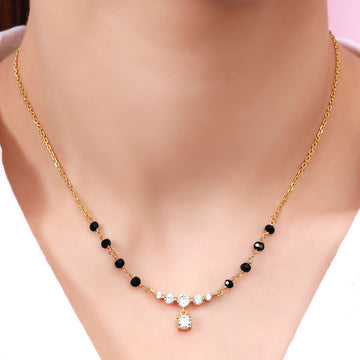 Timeless Gold-Plated CZ 925 Sterling Silver Mangalsutra